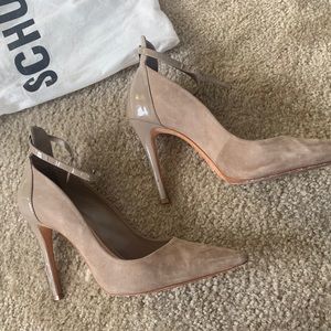 Schutz Ankle Strap Pointed Toe Stilettos
